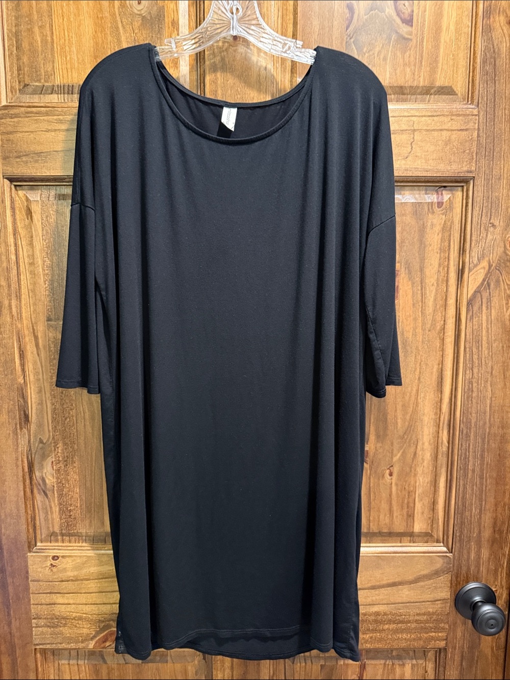 mittoshop Black Midi Scoop Neck Dress